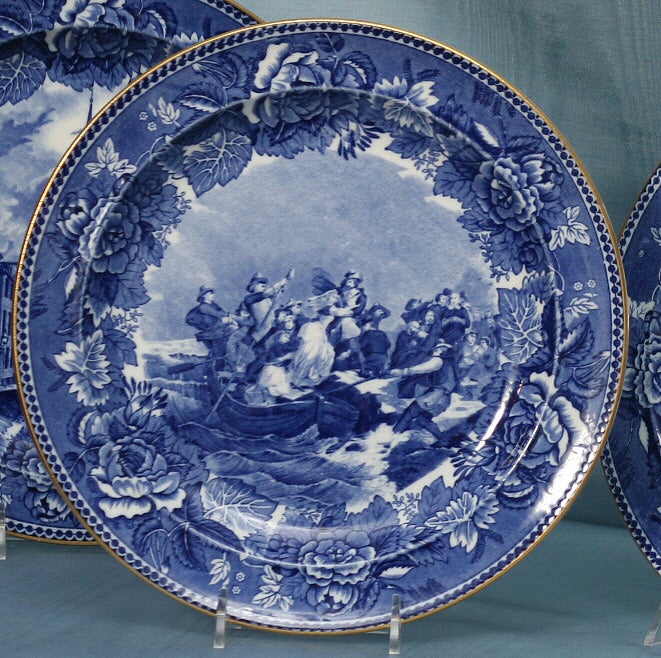 English Set of 5 Wedgwood Patriotic Commemorative Plates