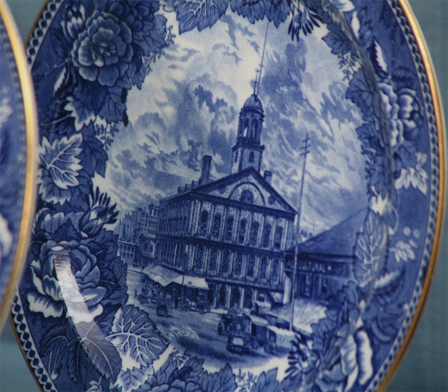 Ironstone Set of 5 Wedgwood Patriotic Commemorative Plates