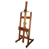 Oak Artist Easel on Casters