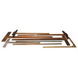 Collection of Wood Rulers and T Squares