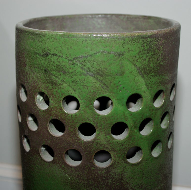 Green Ceramic  Umbrella Stand by Rosenthal Netter 2