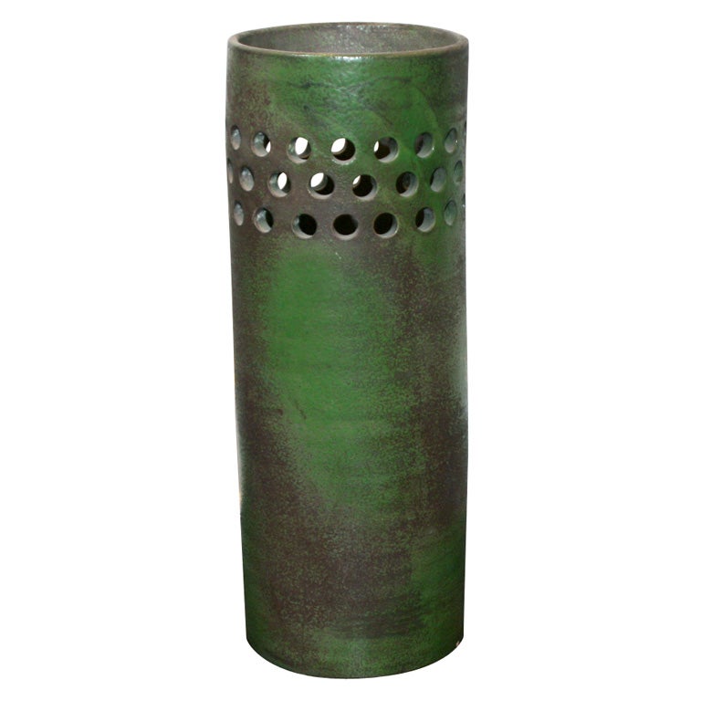Green Ceramic  Umbrella Stand by Rosenthal Netter