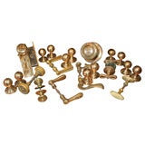 Vintage Collection of Brass Door Hardware