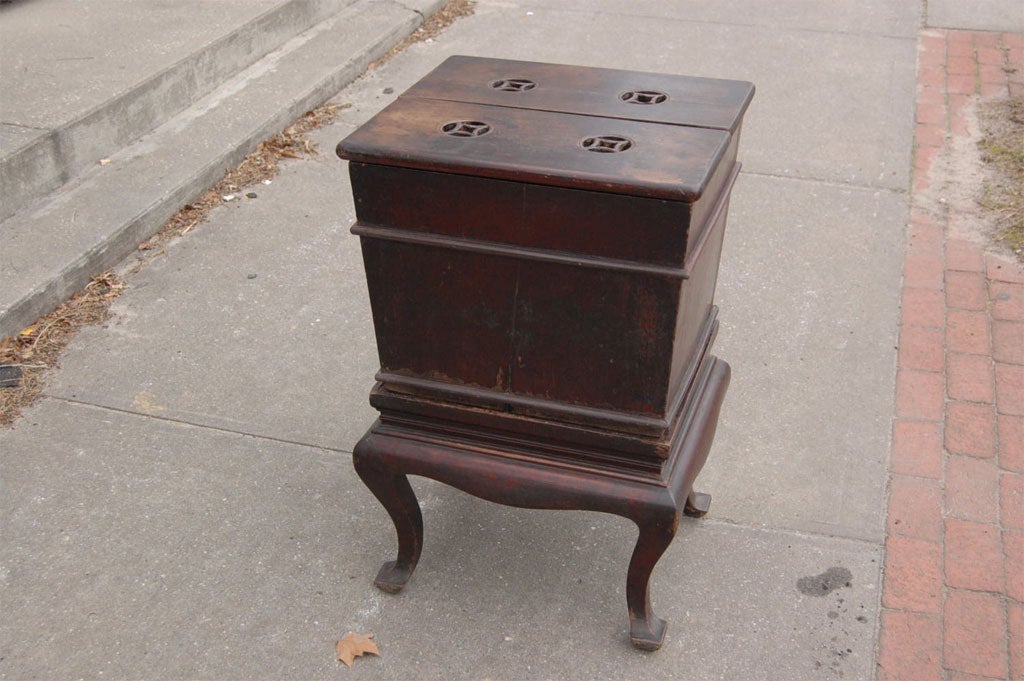 Mid-19th century Q'ing Dynasty Shanxi ice box/cellarette with original interior (one available, priced and sold separately.)