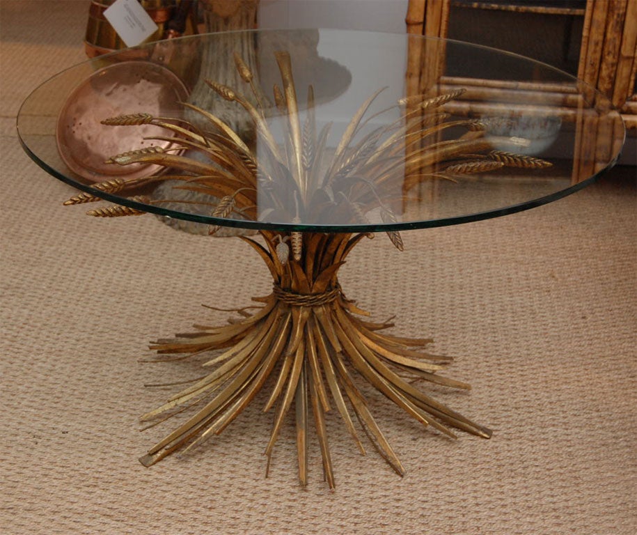 1940's French Gilded Iron Coffee Table