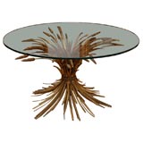 1940's French Gilded Iron Coffee Table