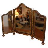 19th Century Faux Tortoiseshell Triple Dressing Table Mirror
