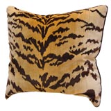 Vintage Tiger Velvet Pair of Pillows