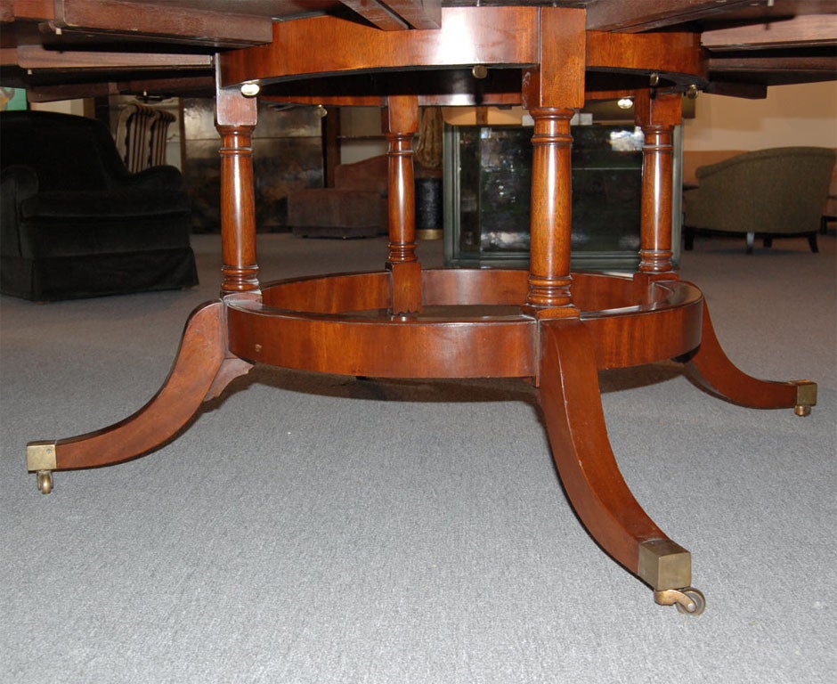 Mahogany EXQUISITE NEO-CLASSICAL STYLE EXPANDABLE MAHOGANY DINING TABLE