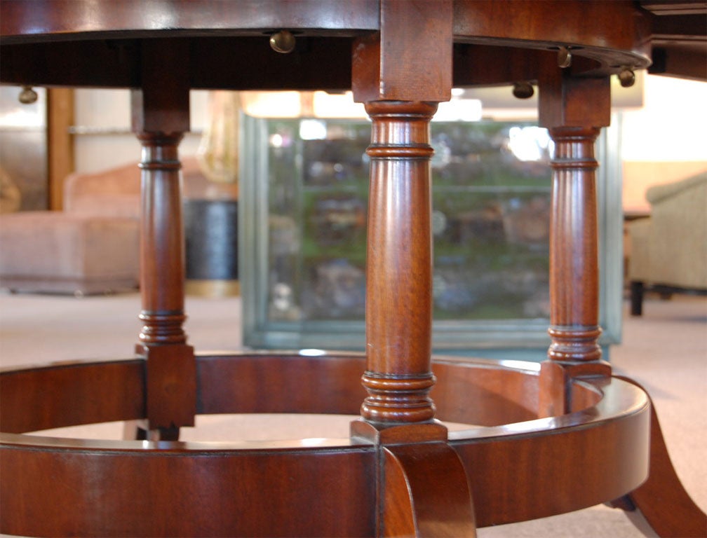 EXQUISITE NEO-CLASSICAL STYLE EXPANDABLE MAHOGANY DINING TABLE 2