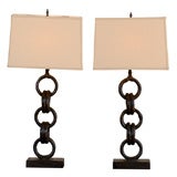 Pair of Lamps made from Chains