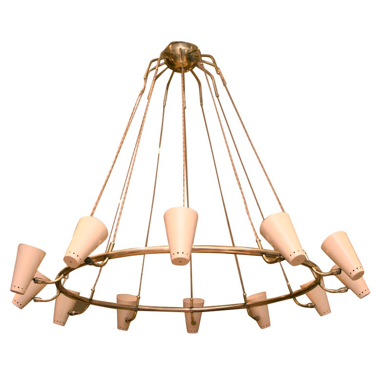 Twelve light chandelier by Stilnovo