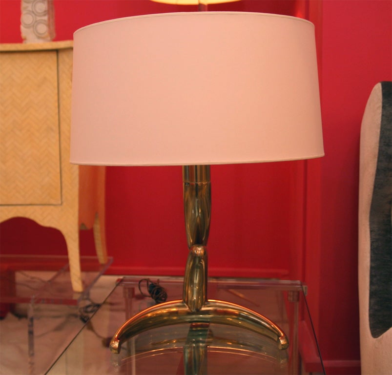 Bronze Pair of Table Lamps by Scarpa