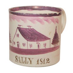 "SALLY 1812"     Pink Luster Child's Mug