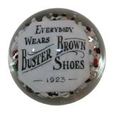 Buster Brown Glass Paper Weight