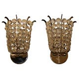 Pair of  Hoolywood Style Crystal sconces