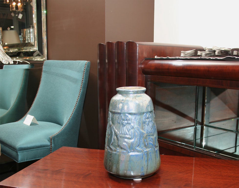 Art Deco Ceramic Monkey Vase