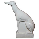 Art Deco Ceramic Greyhound by Duquenne