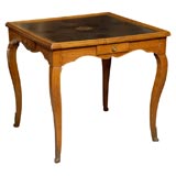 Louis XV Period Games Table in Fruitwood & Leather, c. 1760