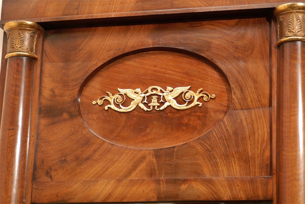 19th Century Empire Period Mirror in Mahogany with Gilt Accents, c. 1810