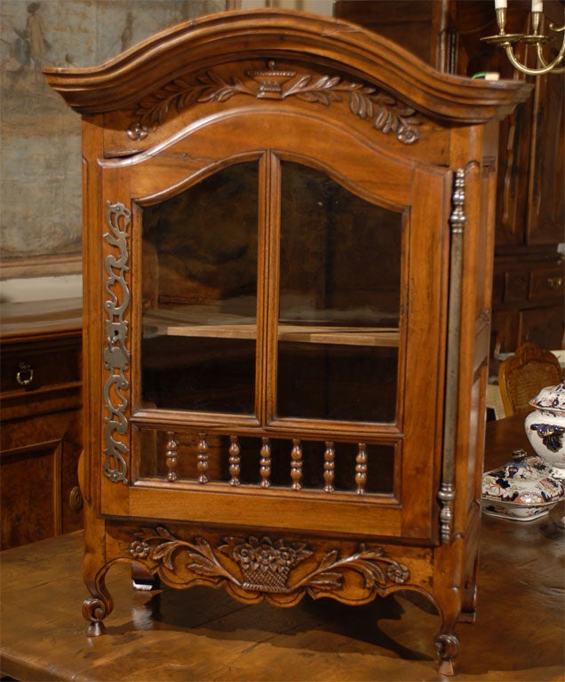 French A Fine Walnut Vitrine from Arles France ca. 1760 For Sale
