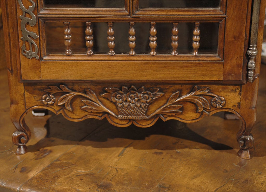 Joinery A Fine Walnut Vitrine from Arles France ca. 1760 For Sale
