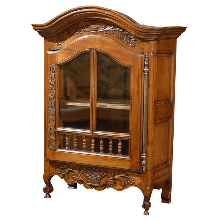 A Fine Walnut Vitrine from Arles France ca. 1760 For Sale