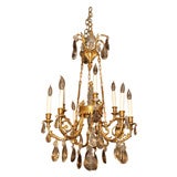 Used Fine Quality Ormulu Bronze and Baccarat Chandelier