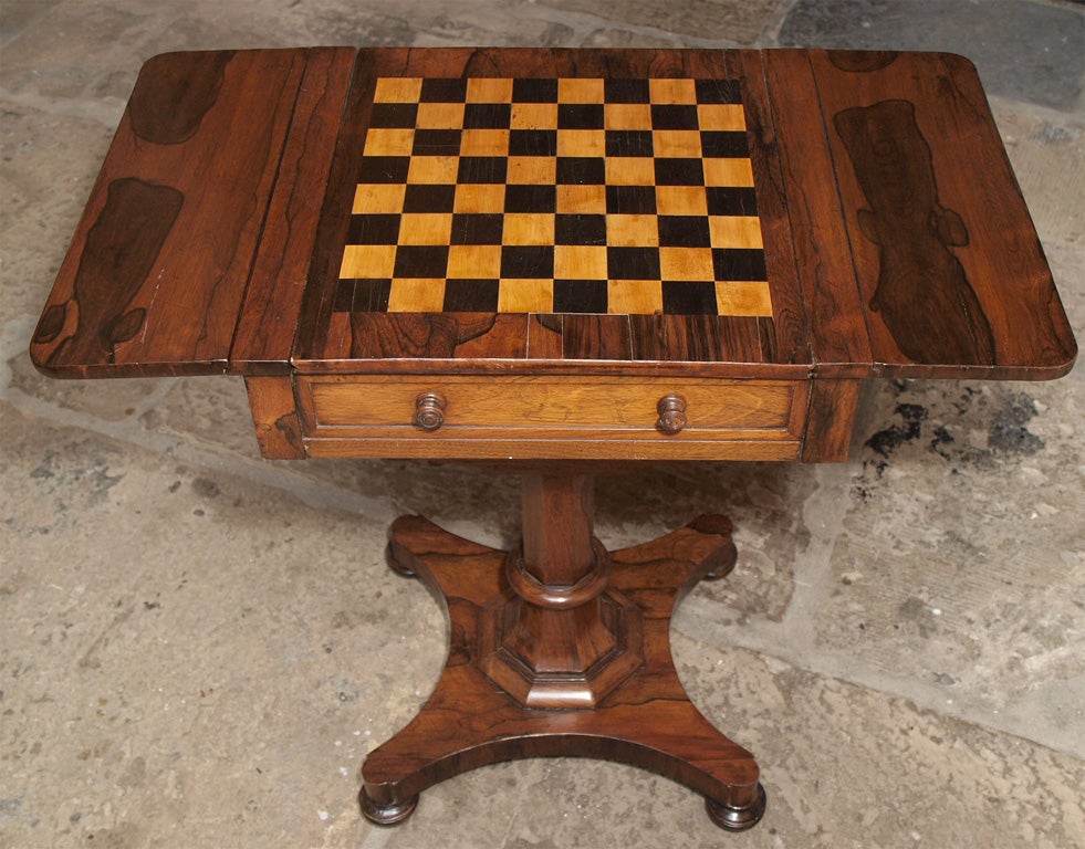 Rosewood English Victorian Games Table