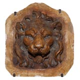 Medallion Relief of the Face of a Lion