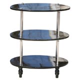 Art Deco Oval Three Tiered Table