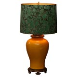 Antique Yellow Chinese Jar Lamp