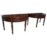 Antique Pair of  Large Italian Demilunes
