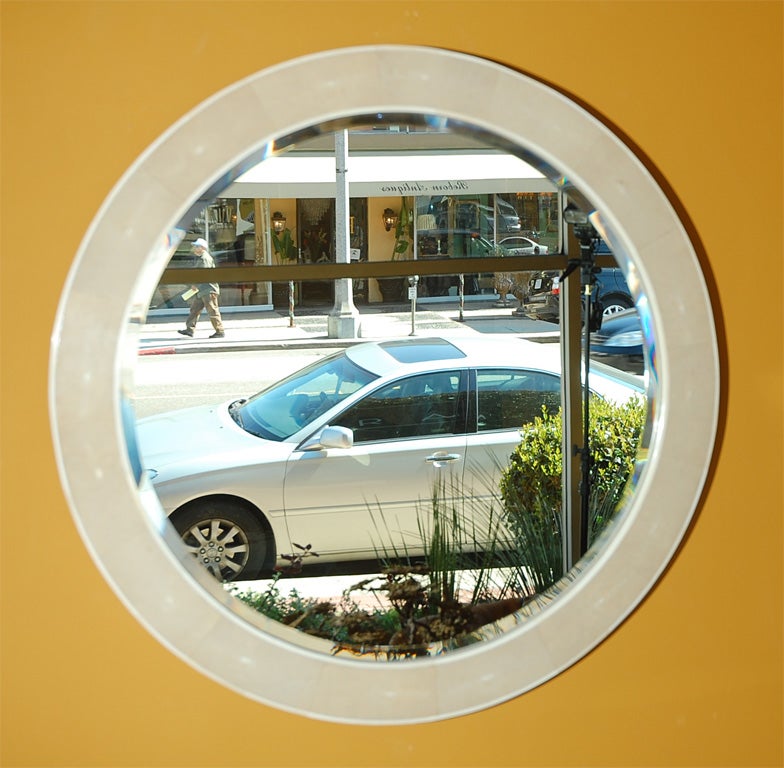 Shagreen with Bone Inlay Mirror