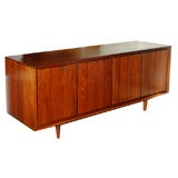 Studio crafted solid walnut cabinet in the manner of Nakashima