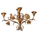 Antique Early 20th Century Gilded Italian Wall-Mounted Candelabra