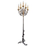 Antique Wrought iron torchiere