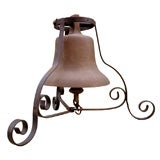 Antique Wrought Iron and Brass Bell