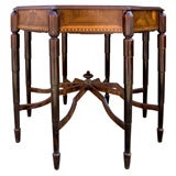 Octagonal Center Table With Inlay