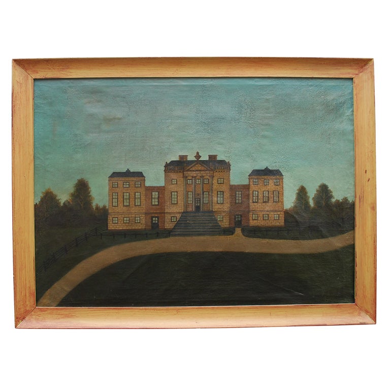 American Primitive Country House Painting