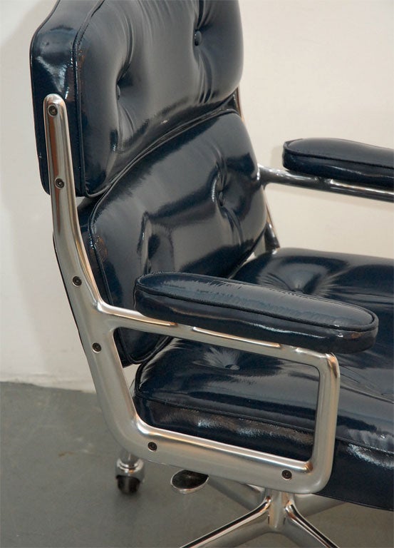 Navy Patent Leather Time Life Chair 1