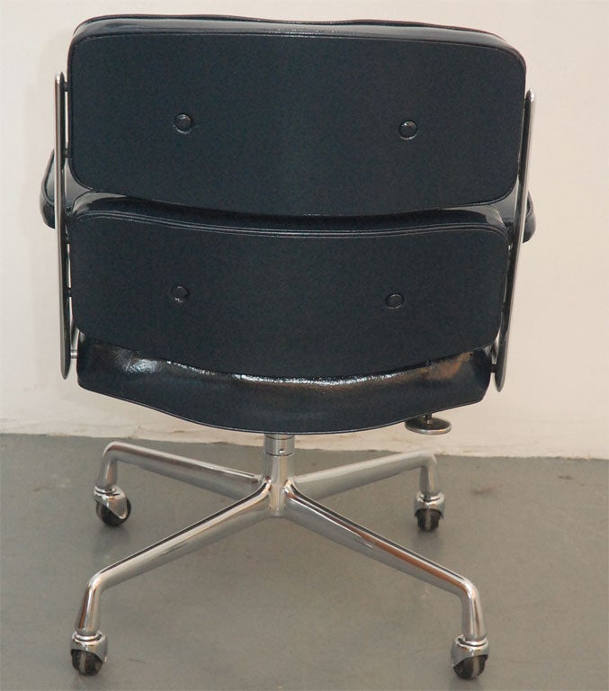 Navy Patent Leather Time Life Chair 2