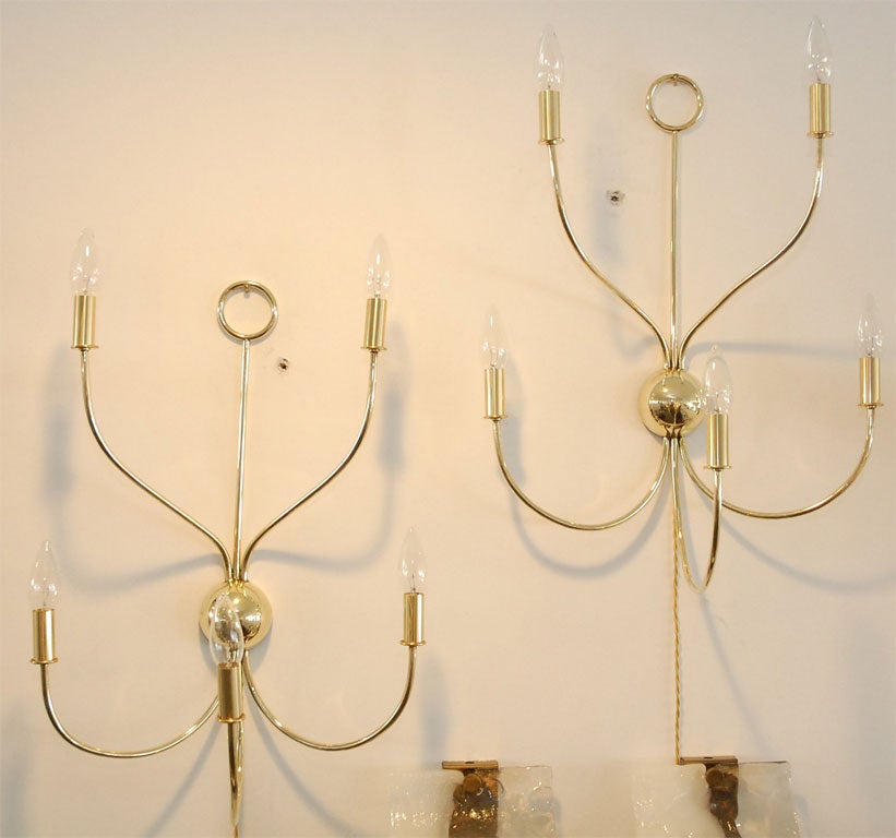 Brass Parzinger Sconces
