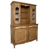 French Painted 2 Piece Buffet with Lovely Painted Detail