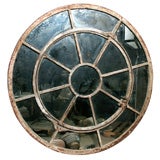 Antique Iron window frame mirror
