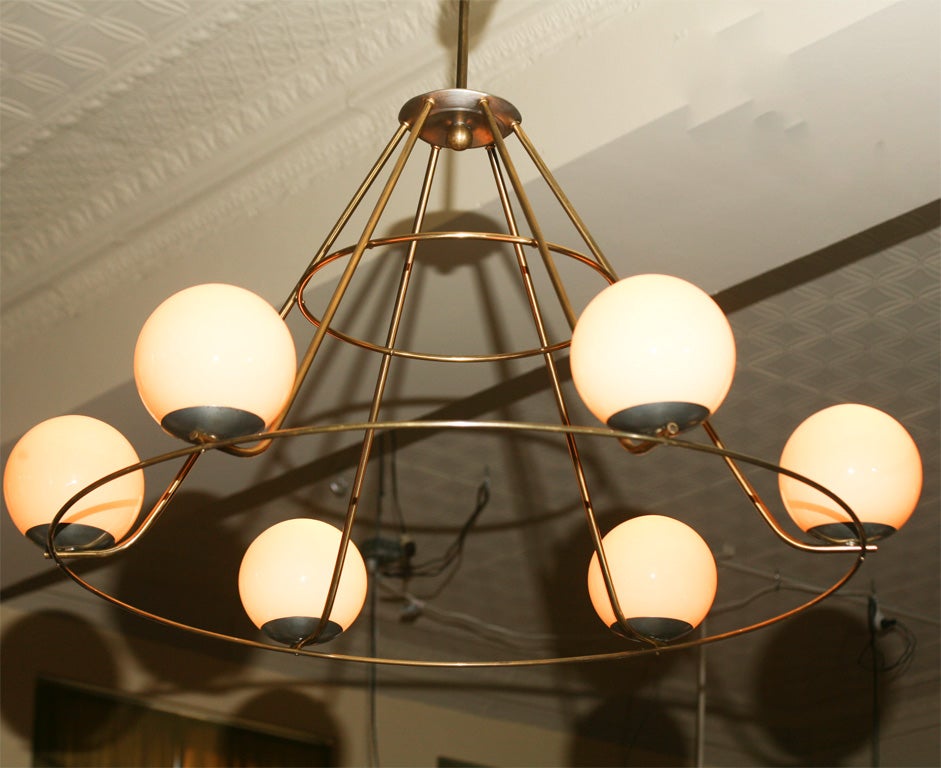Thin Brass Ring Chandelier