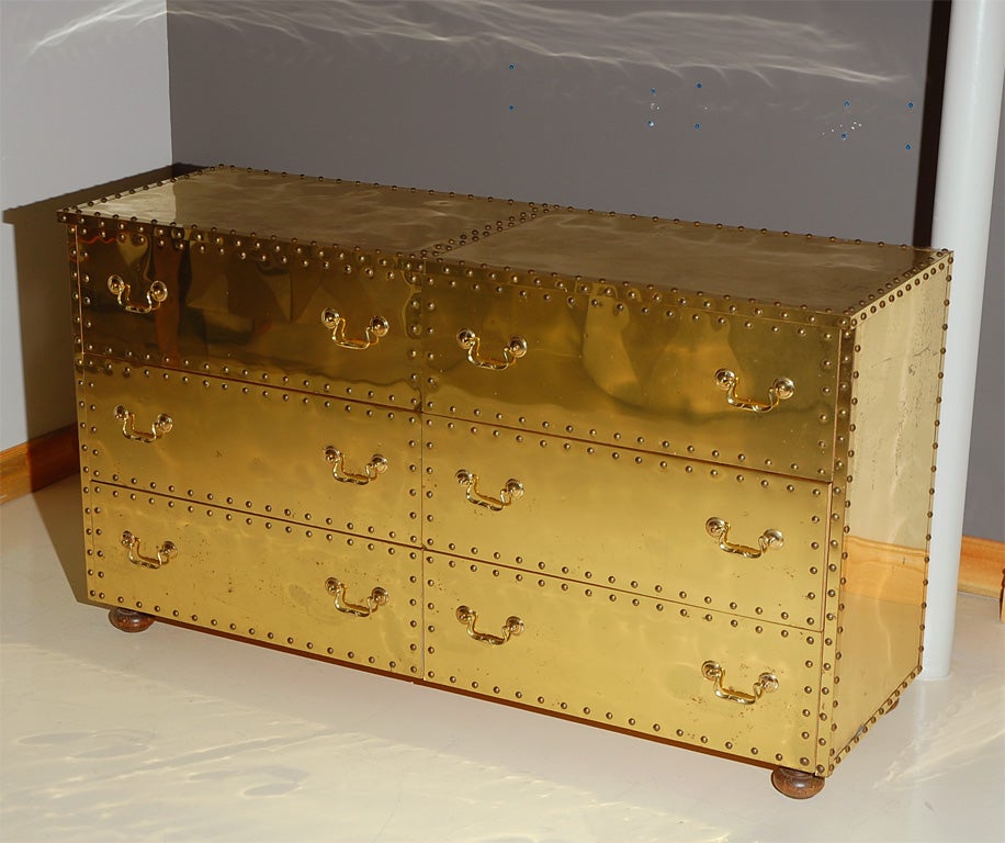 Glam 1970's brass dresser by Sarried of Spain.