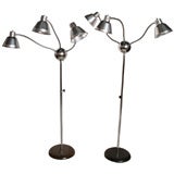 Vintage Pair  Of Industrial Spootnik Lamps