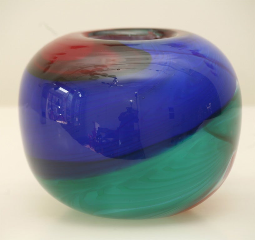 Late 20th Century Stefano Toso Glass Bowl For Sale