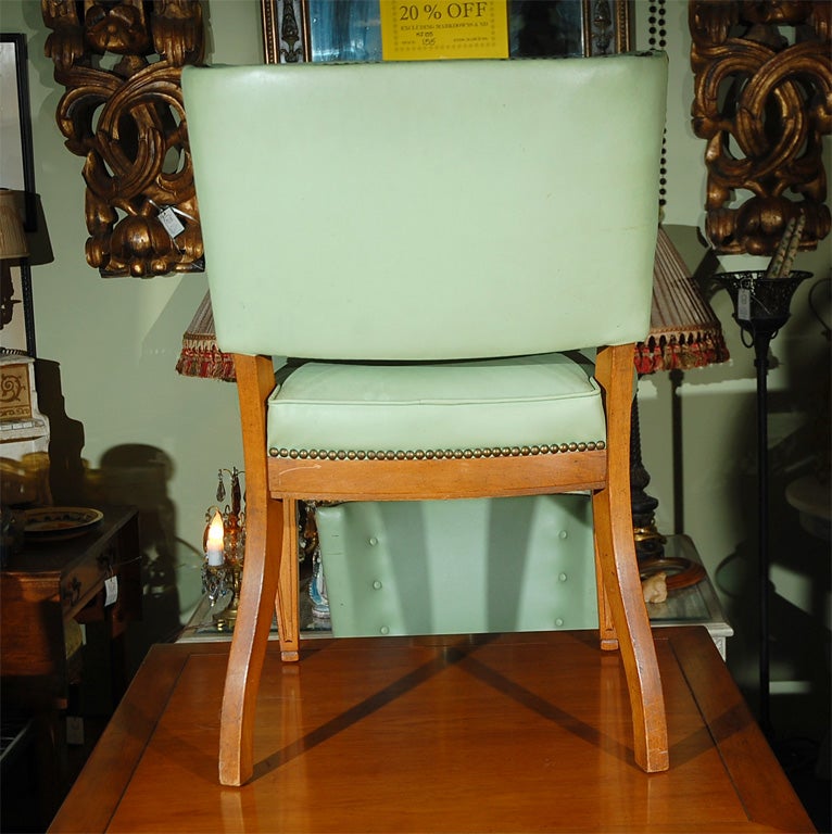 C. 1940-50 Extension Table and Four Upholstered Chairs 2